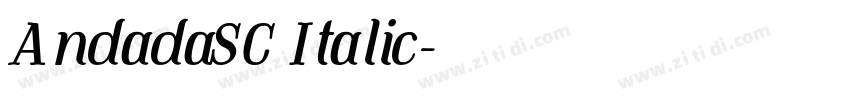 AndadaSC Italic字体转换